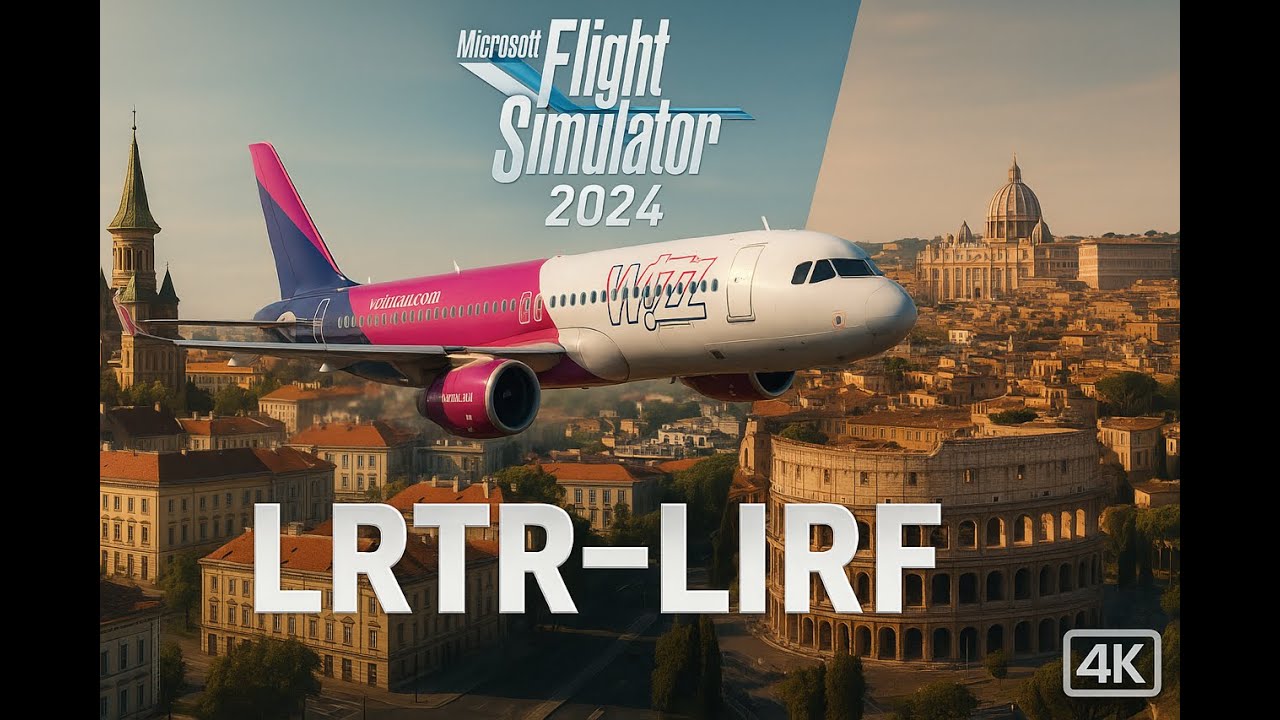 MSFS2024 - FenixA320 - Timisoara🛬Roma Fiumicino - 4K - RTX5080 -