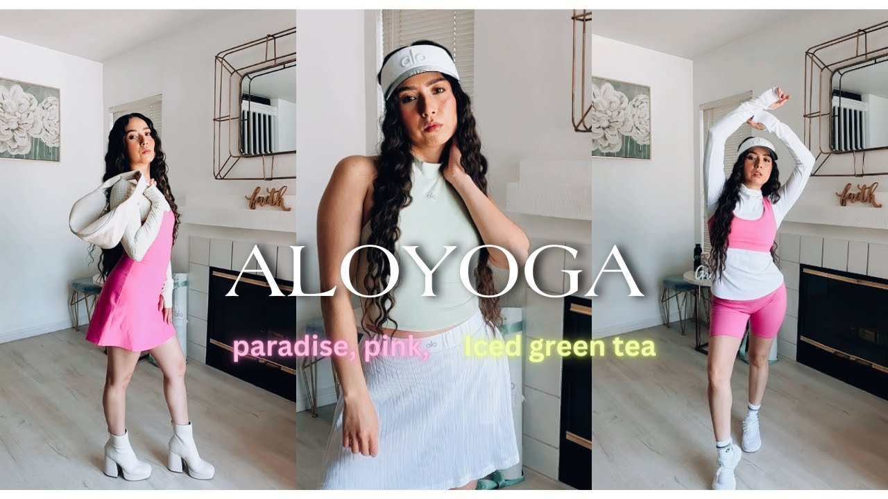 ALO YOGA *TRY ON* |NEW COLOR DROP| (PARADISE PINK & ICE GREEN TEA) FASHION ||  STYLING || RATING