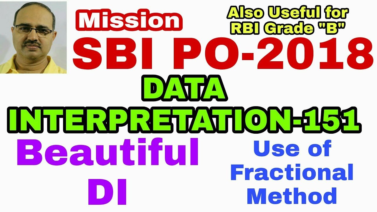 Data Interpretation-151 | Fractional Method | SBI PO 2018