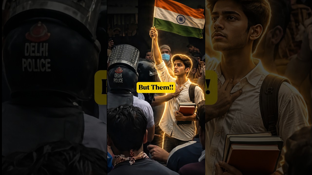 Genz students protest in Delhi 🇮🇳⚠️