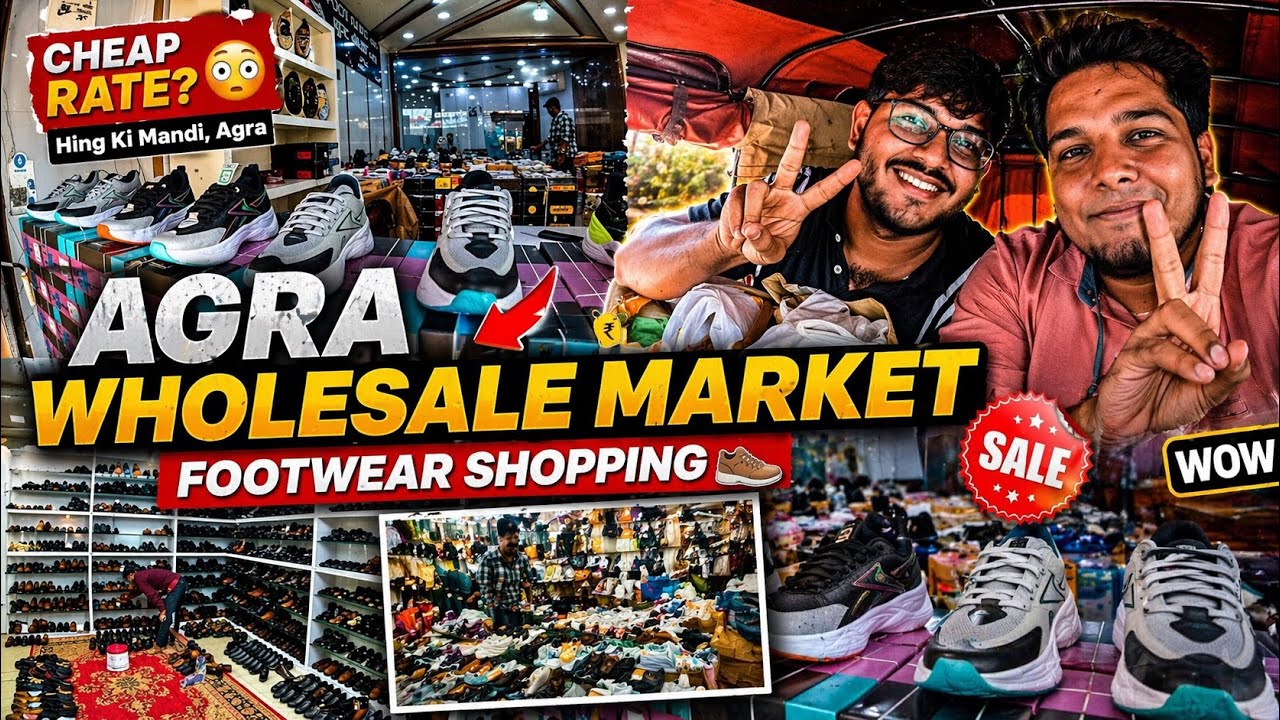 Footwear Wholesale Market Agra 🥿 | Hing Ki Mandi Agra Shopping 🛍️ Aurangabad to Agra Train Journey 🚆