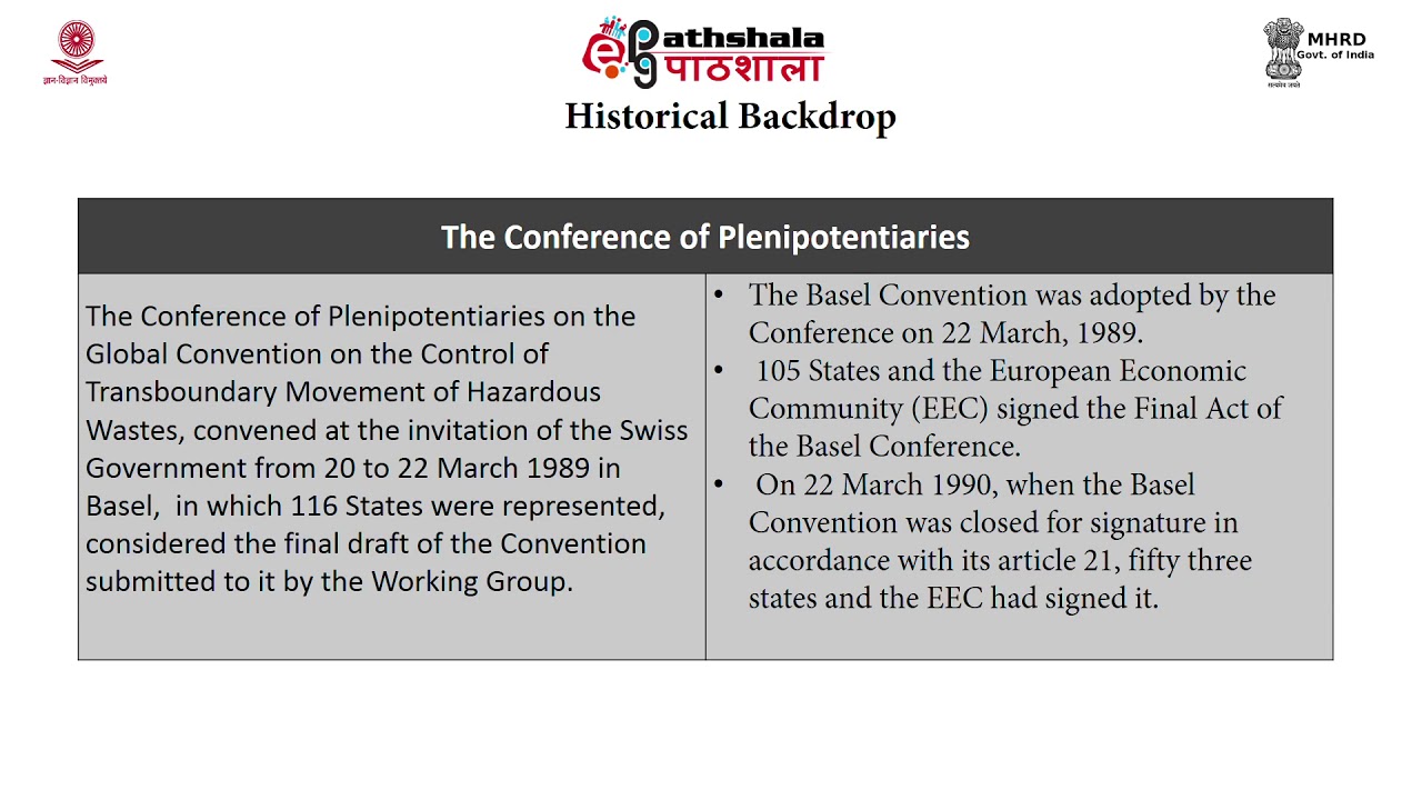 Basel Convention on the Control of Transboundary Movement of Hazardous Waste and Their Disposal