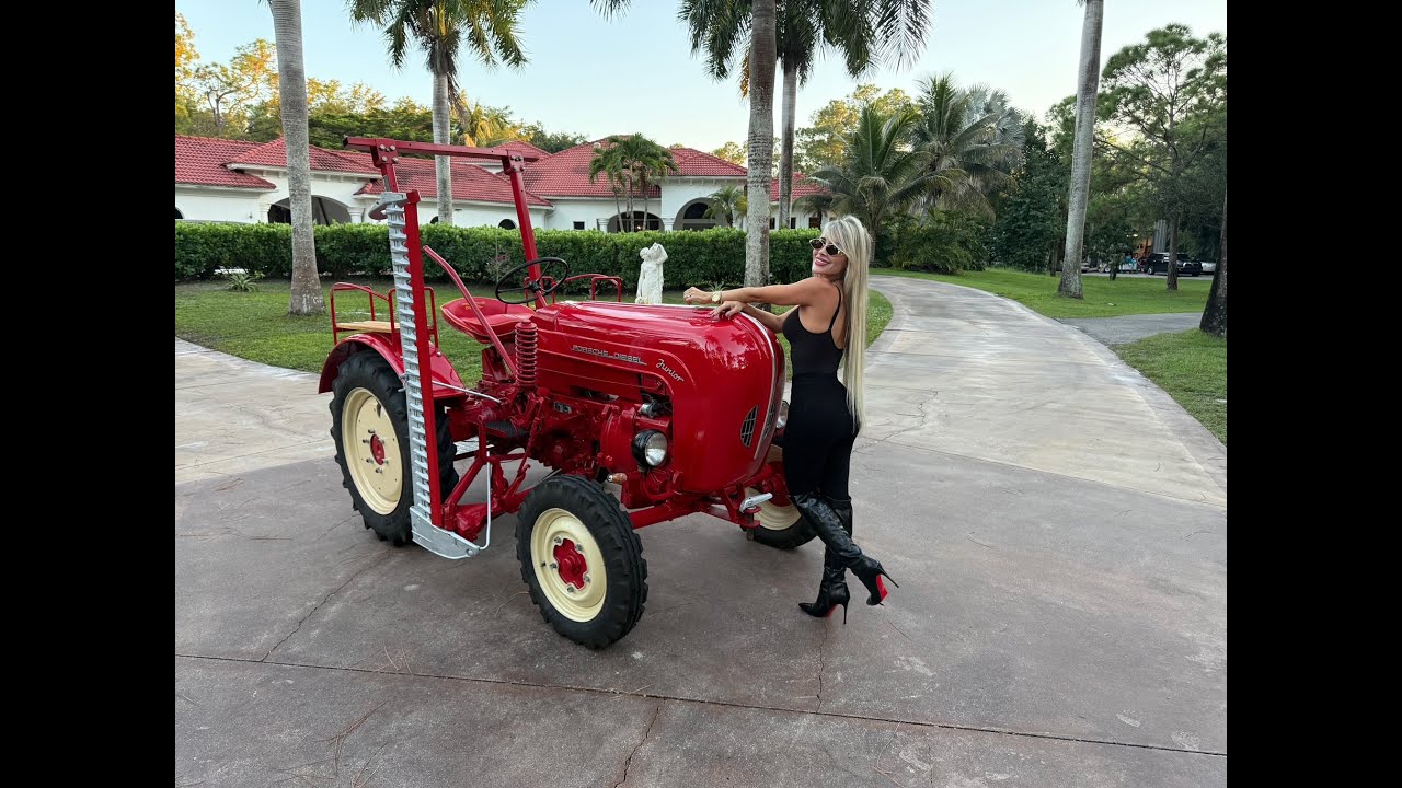 1957 Porsche Diesel Tractor cold start video for Bat