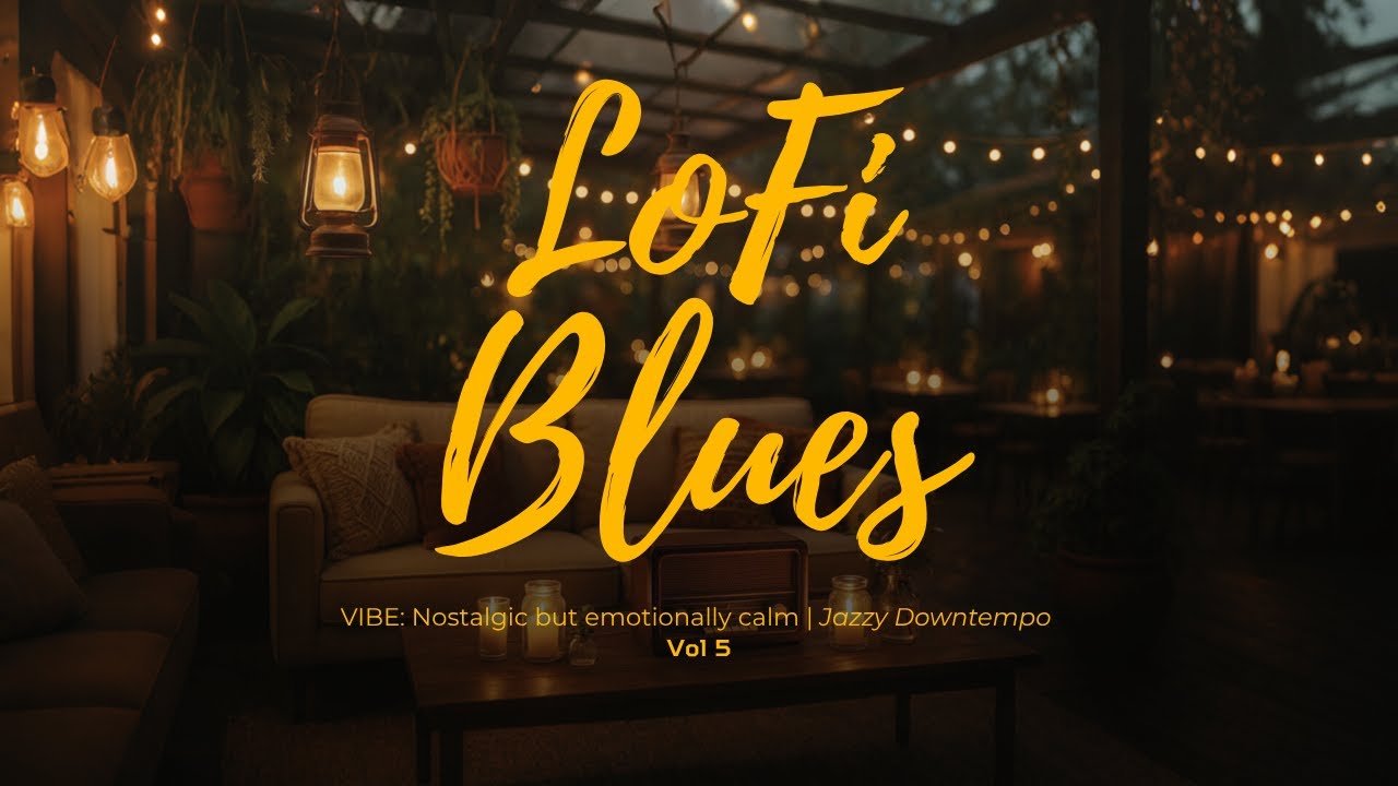 VIBE: Nostalgic but Emotionally Calm | Jazzy LoFi Blue, Downtempo, Reflective Chill Mix | Cozy Patio