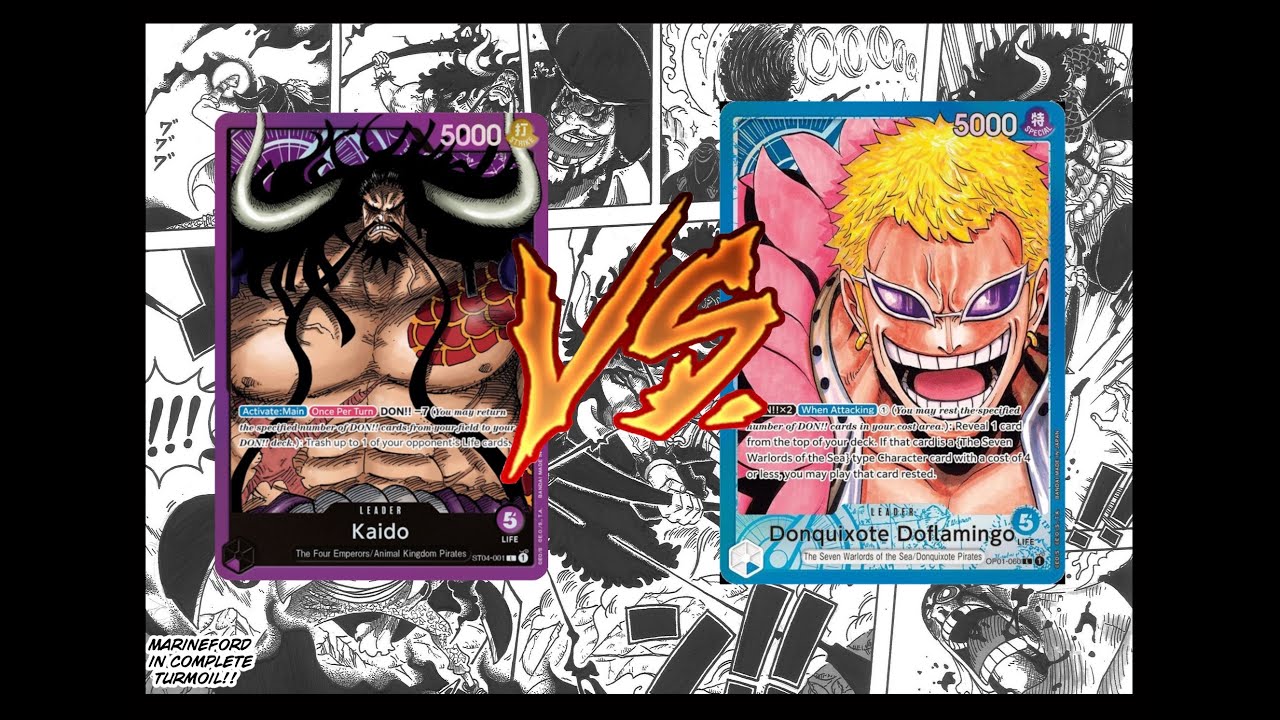 ST04 Kaido Vs OP01 Donquixote Doflamingo (Defeat Every Leader Challenge)