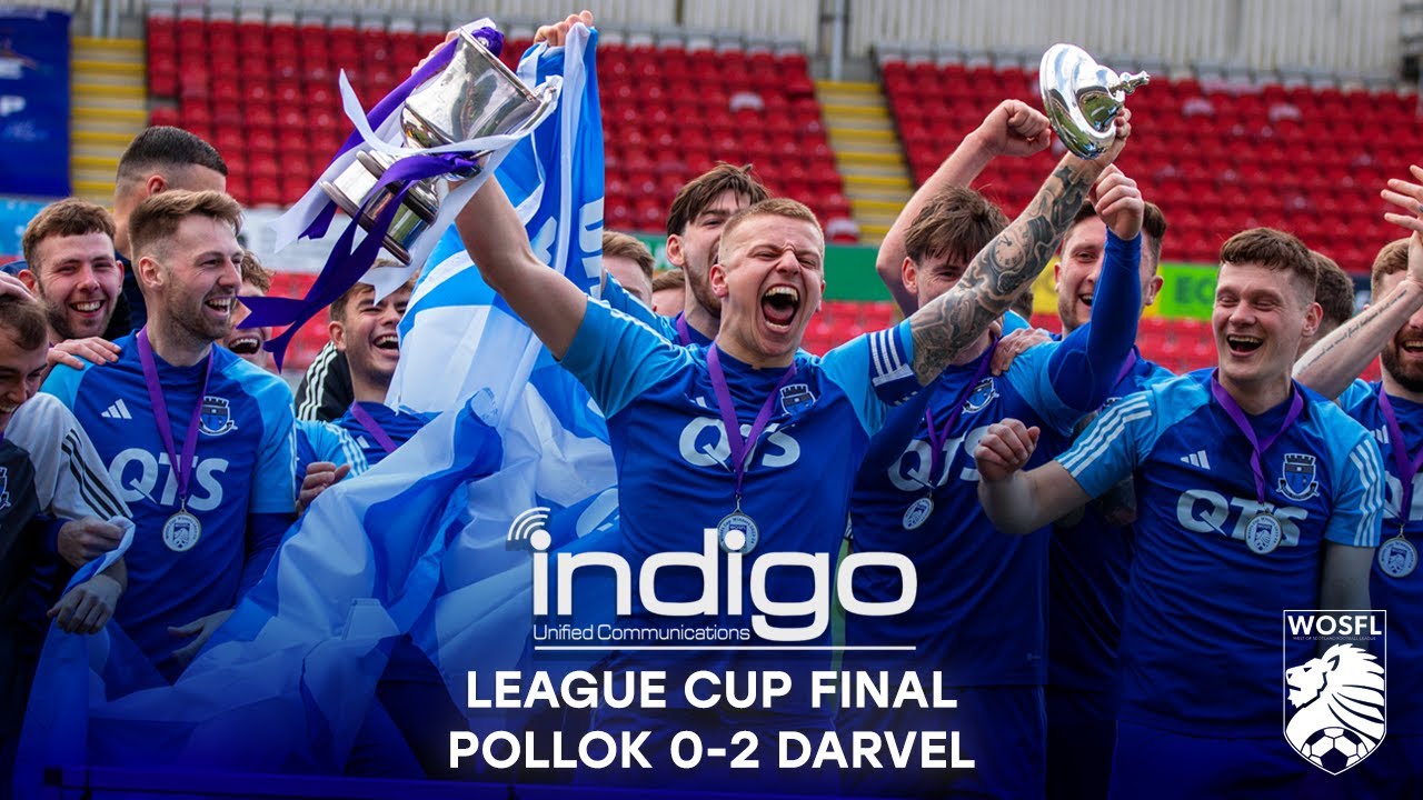 HIGHLIGHTS: Pollok 0-2 Darvel | Indigo Unified Communications League Cup Final 23/24 | 28/04/24