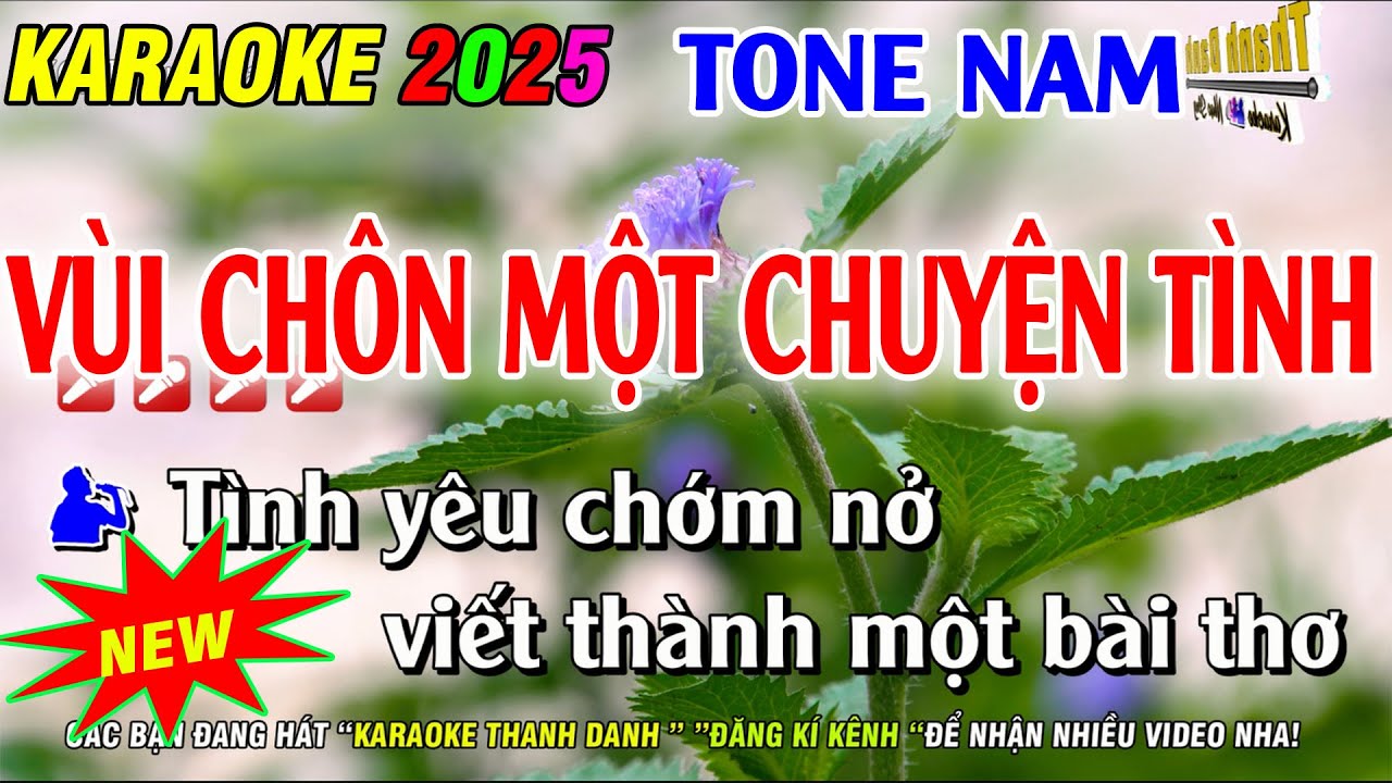 Karaoke Vui Chôn Một Chuyện Tình Tone Nam | Nhạc Sống PHối Chuẩn 2025 | Karaoke Thanh Danh