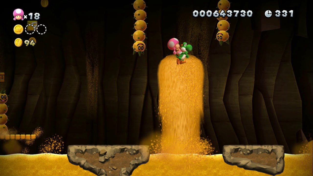 【NS】甜點沙漠 2-2 三星幣 【Mario U】 New 超級瑪利歐兄弟 U 豪華版