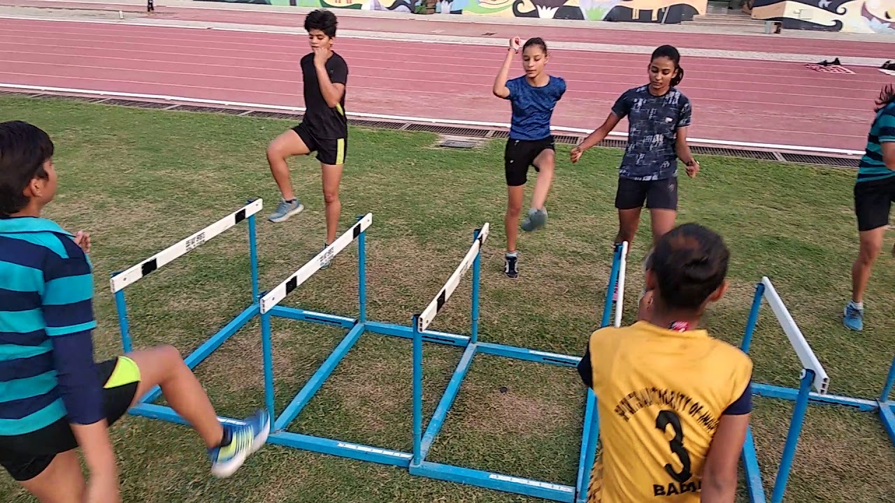 Hurdles drills for mobility and agility