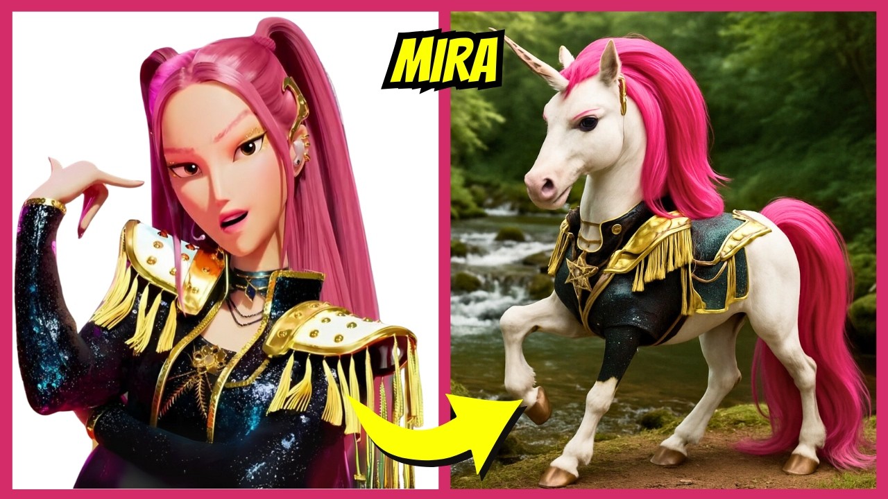 KPOP Demon Hunters As UNICORNS 🦄✨ + Guess Who’s Dancing Quiz! | Rumi, Zoey, Mira, Jinu, Mystery Saja