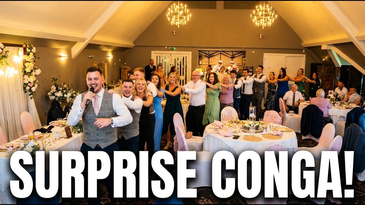 Singing Waiters Surprise Guests with &lsquo;Marry You&rsquo; Conga Line!