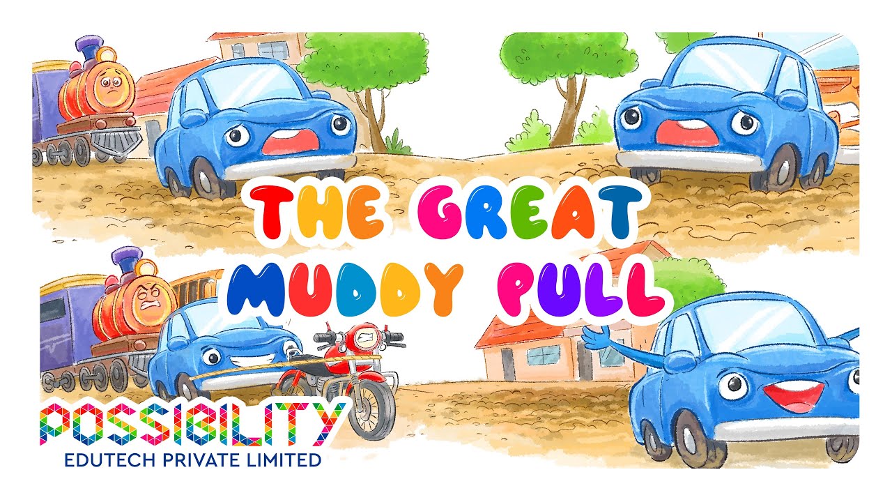 The Great Muddy Pull 🚂 | English Story for Kids | Teamwork & Friendship | Short Story for Children
