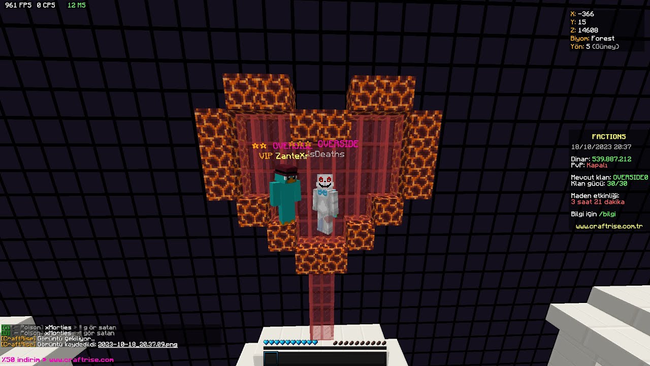Craftrise Factions BECERİKSİZLERİ KAHVALTI NİYETİNE YERİMS #craftrise  #factions #vs