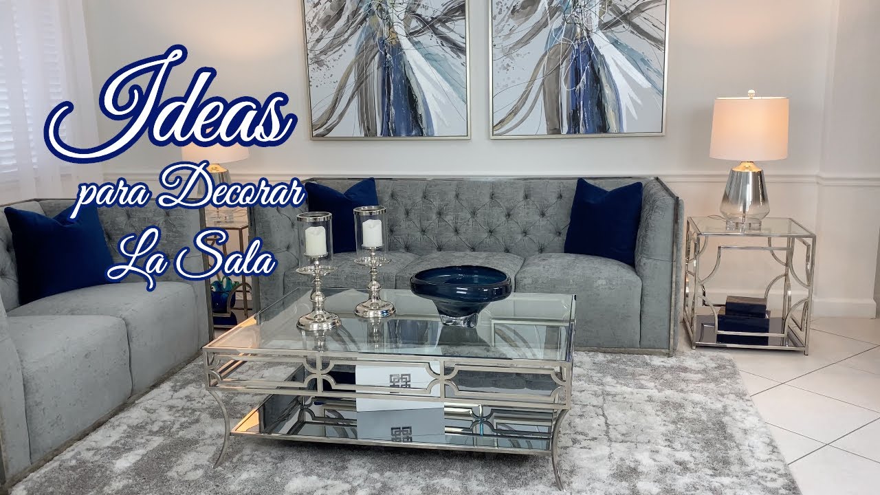 DECORACION DE LA SALA EN AZUL /IDEAS PARA DECORAR/HOME DECOR IDEAS