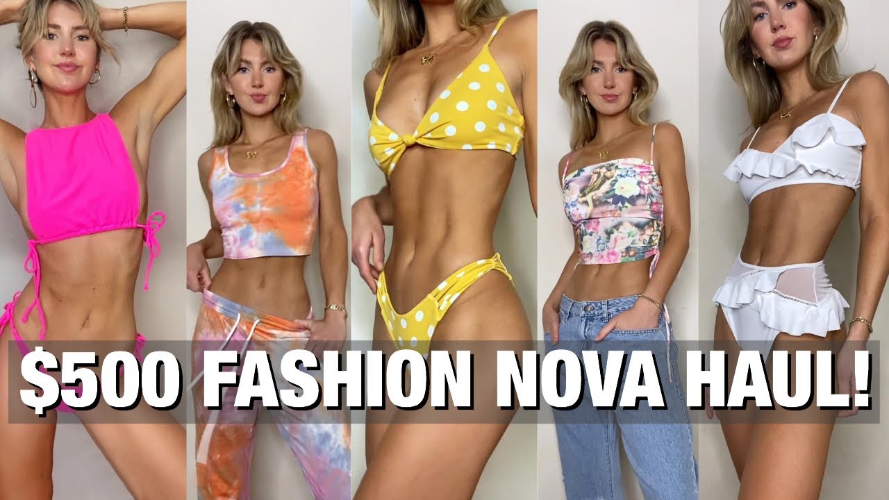 $500 FASHION NOVA HAUL | SUMMER TRY ON 2020 | Bikinis, crop tops, lounge wear, jeans | Lexi Mars