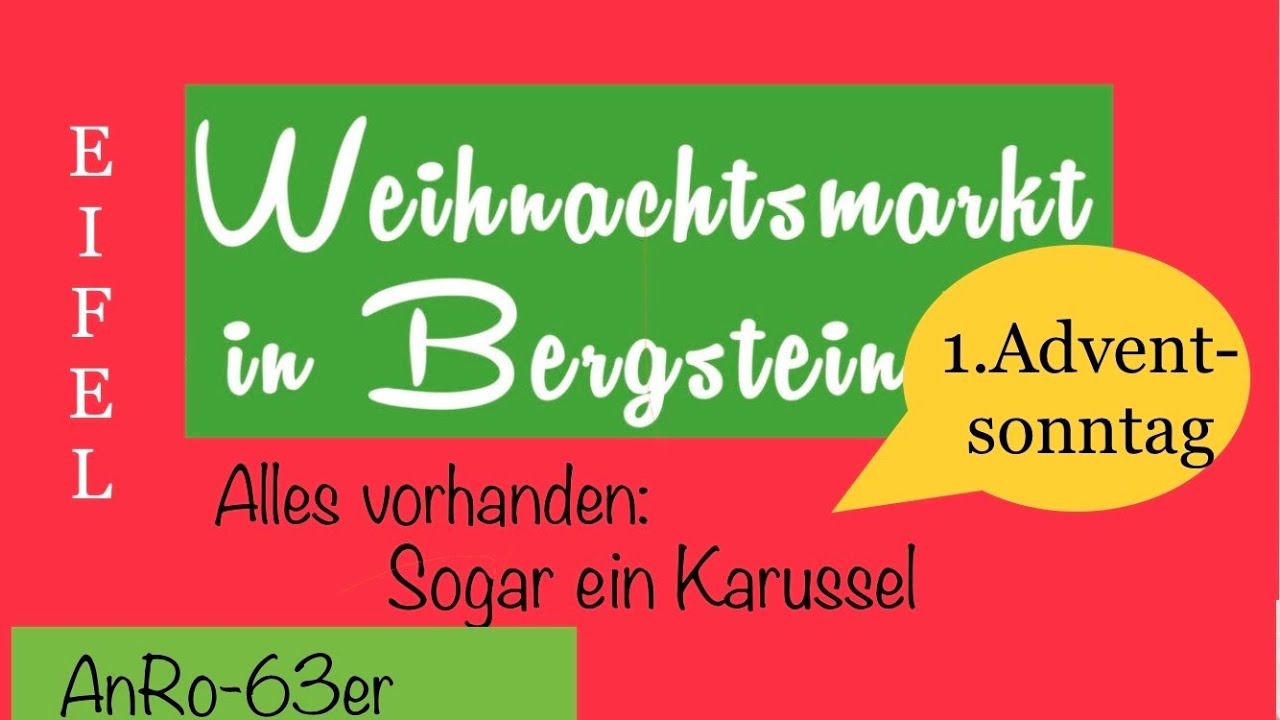 Weihnachtsmarkt Bergstein H&uuml;rtgenwald Eifel 1. Adventssonntag 2023