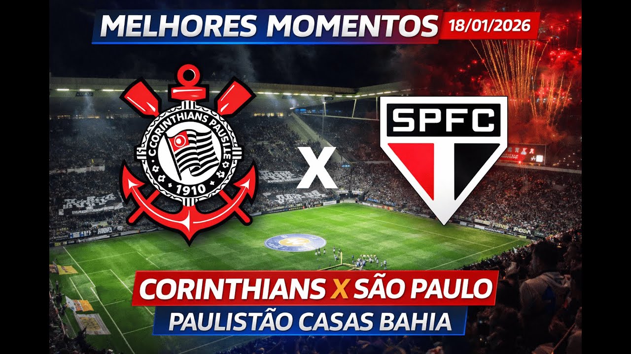 MELHORES MOMENTOS | CORINTHIANS X SÃO PAULO | PAULISTÃO CASAS BAHIA (18/01/2026)