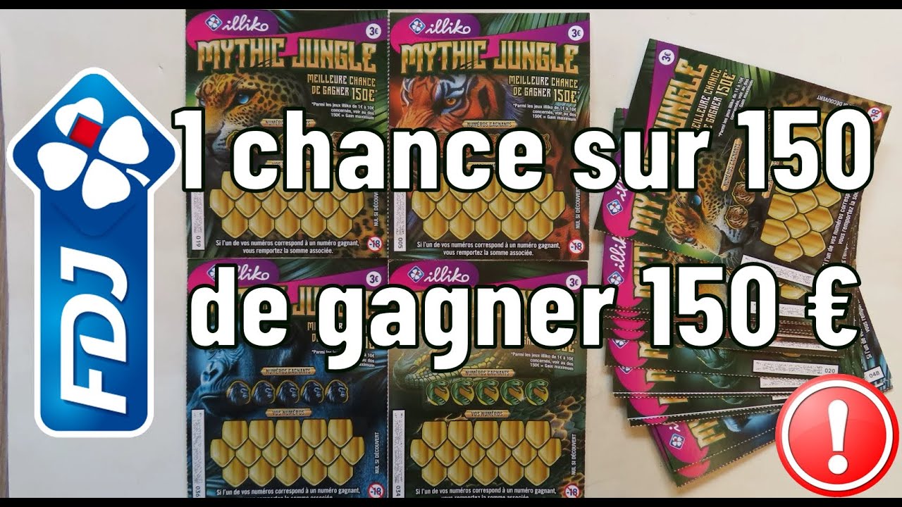 #fdj Mythic Jungle. SEULEMENT 4 rangs de gain ! Allez-vous jouer ?   #grattagefdj #grattage #illiko