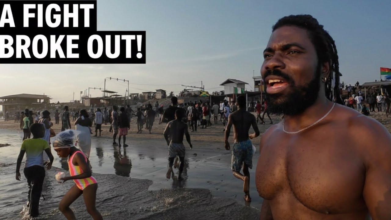 На пляже всё пошло наперекосяк за считанные секунды! 😳🌊🇬🇭