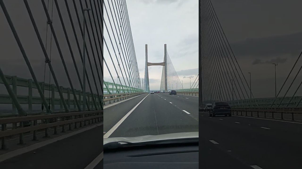Crossing the bridge going into Wales 