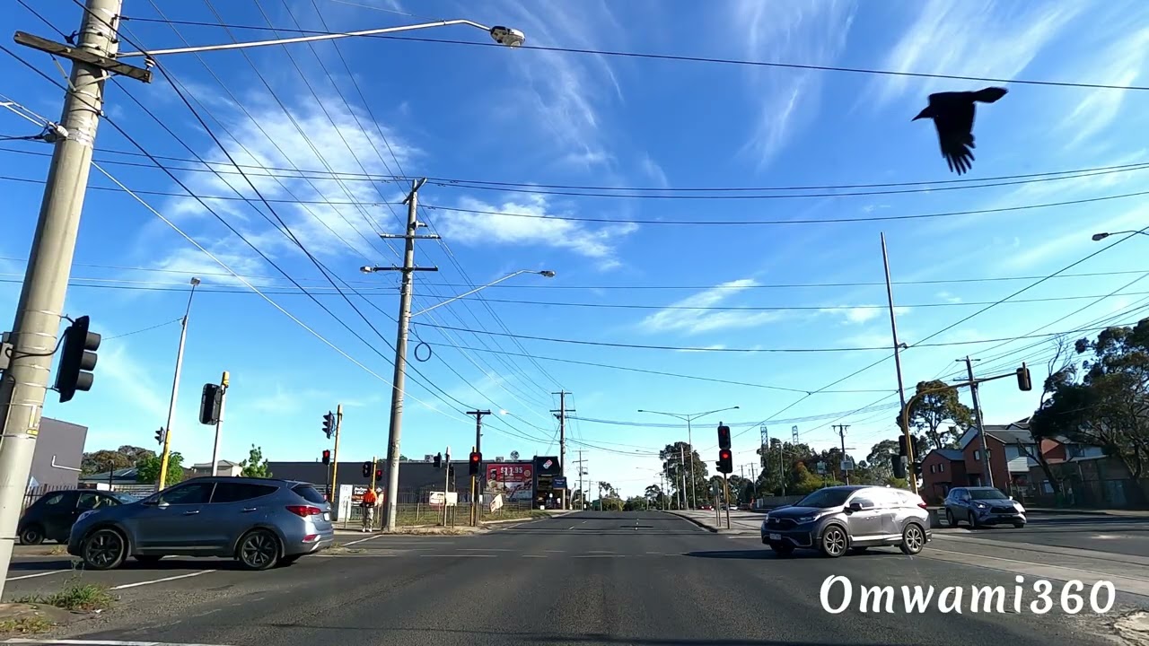Driving around Bundoora Suburb North Melbourne, Australia