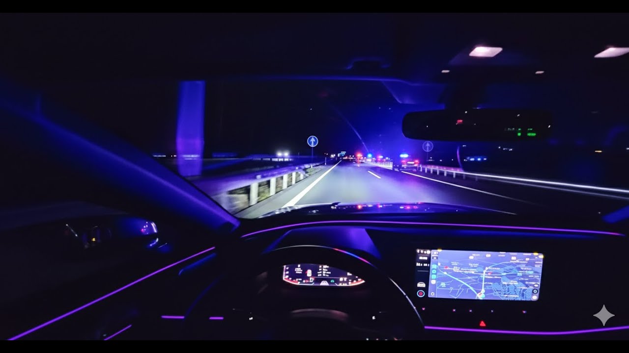 Late night drive at 2:00 AM (Immersive Car Sound)