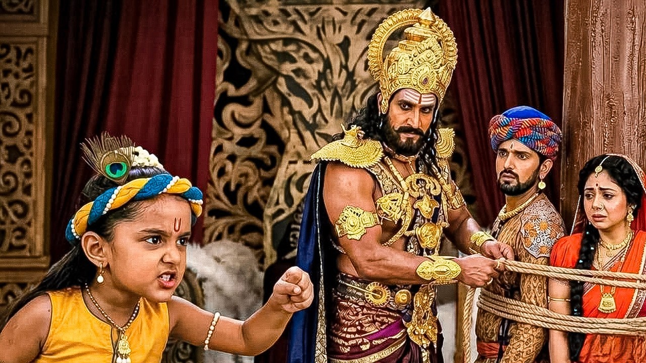 कंश ने बाबा और मैया को कान्हा के सामने बनाया बंदी|| Yashomati Maiyaa Ke Nandlala ||