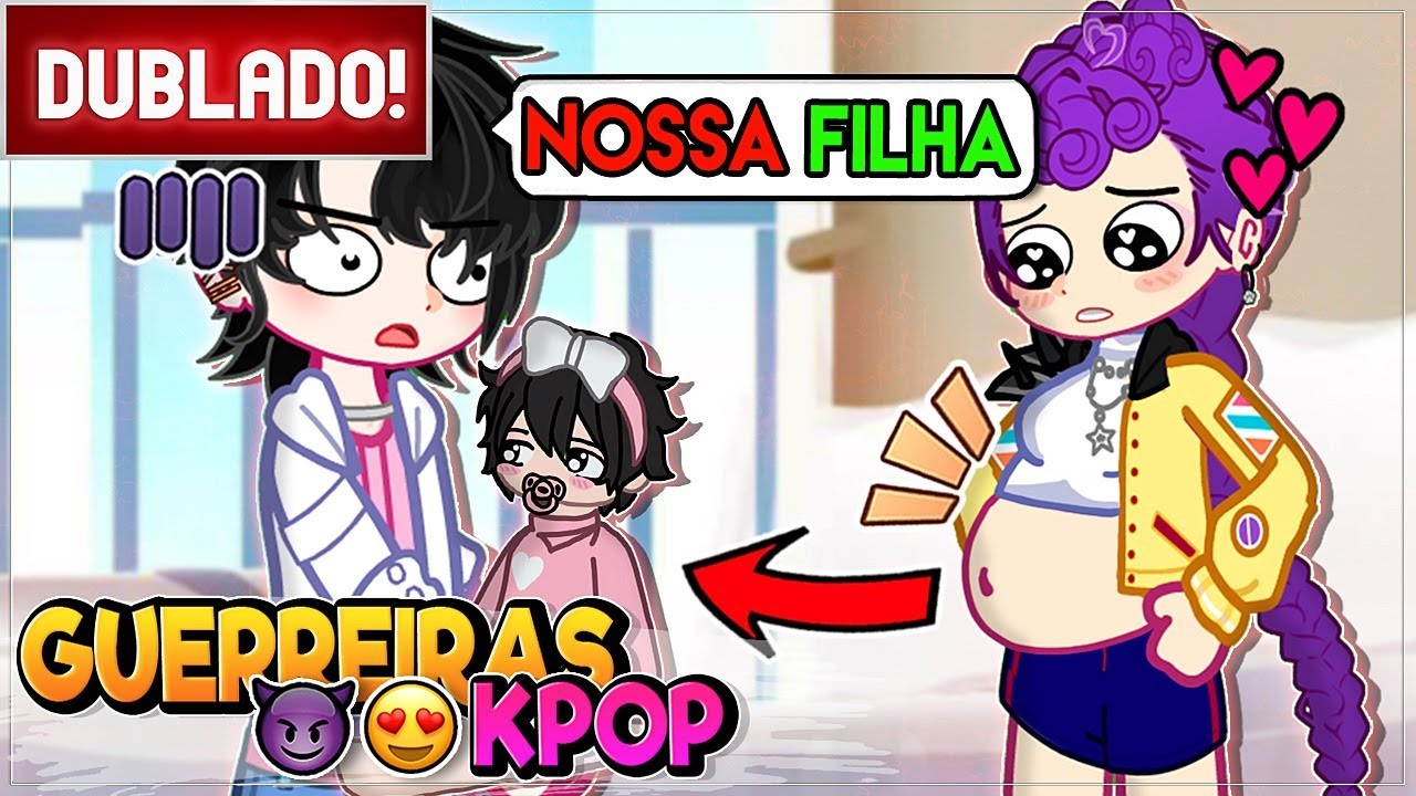 [ DUBLADO ] SAJA BOYS SENDO pais por 24H | GUERREIRAS DO K-POP l GACHA CLUB