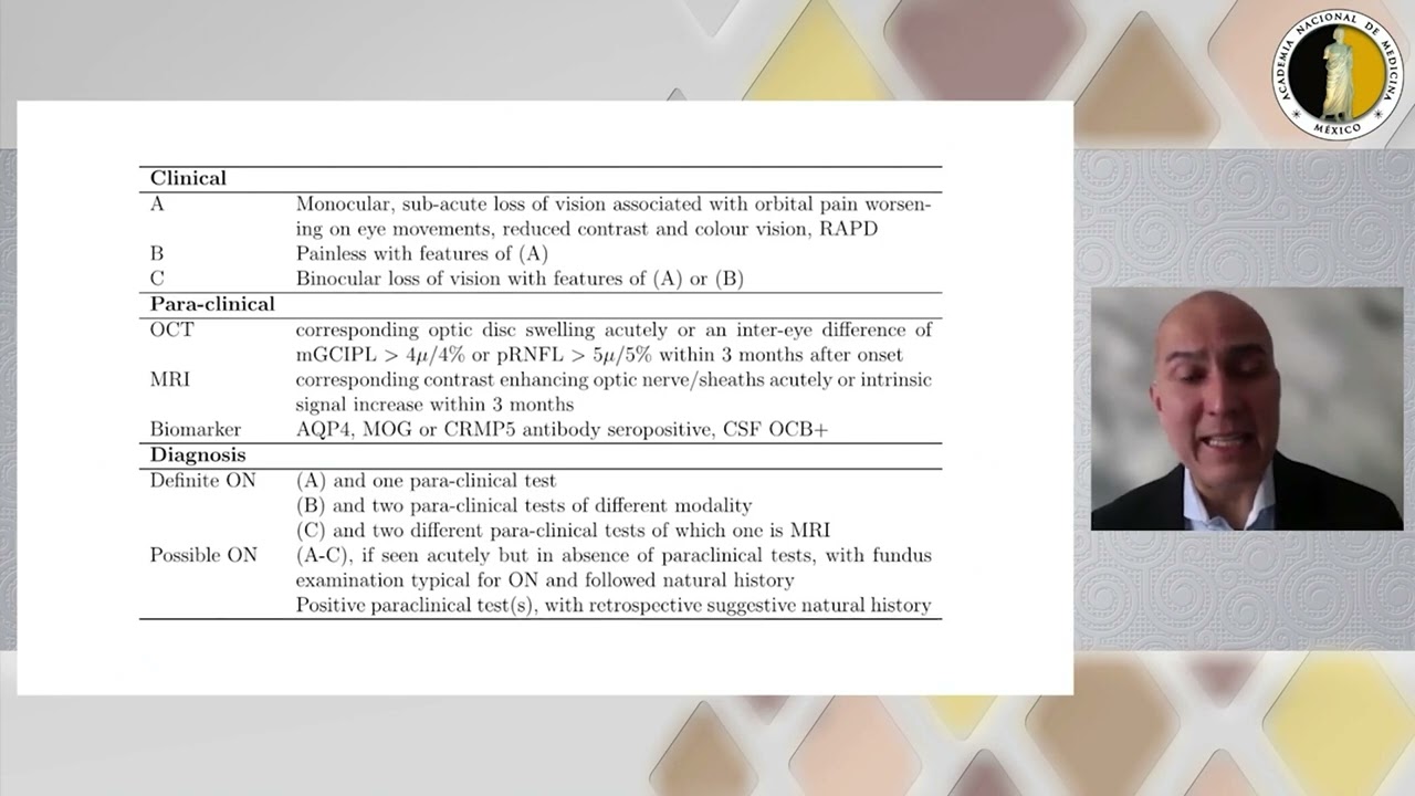 3. Neuritis óptica y nueva propuesta de clasificación. Dr. José de Jesús Flores Rivera