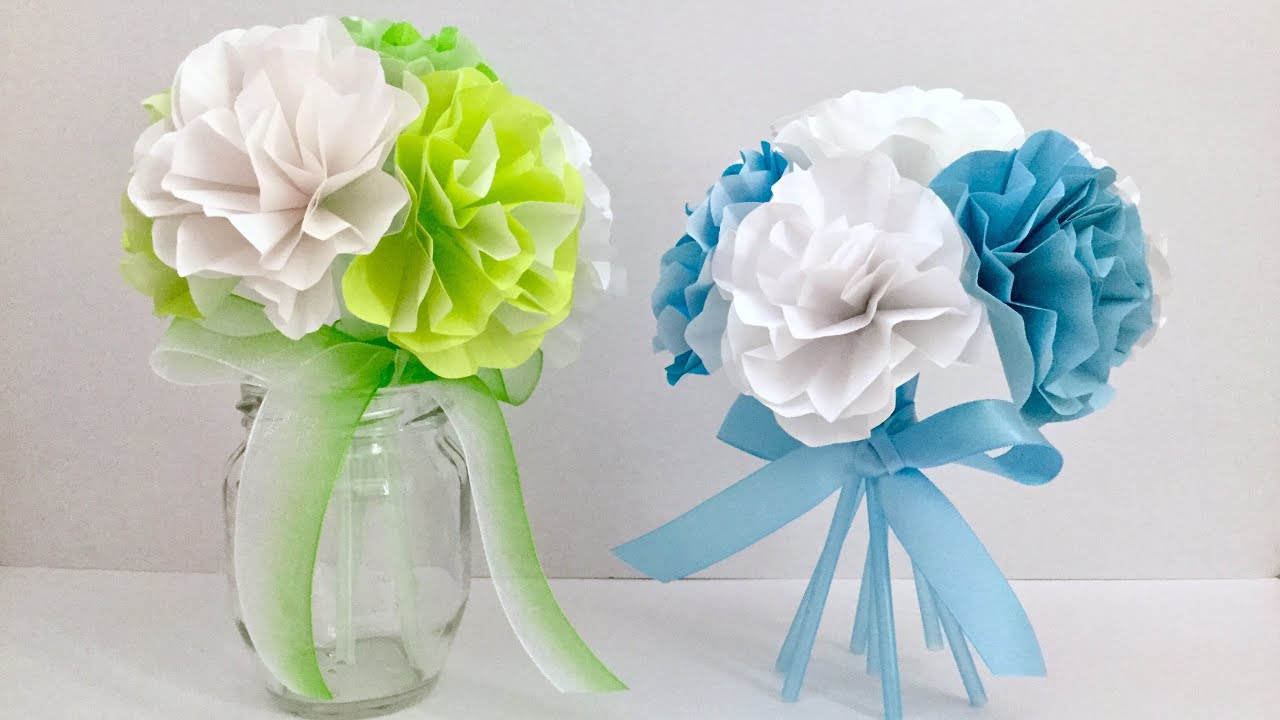 【折り紙・コピー用紙】スパイラルブーケ／【Paper Flower】Spiral bouquet
