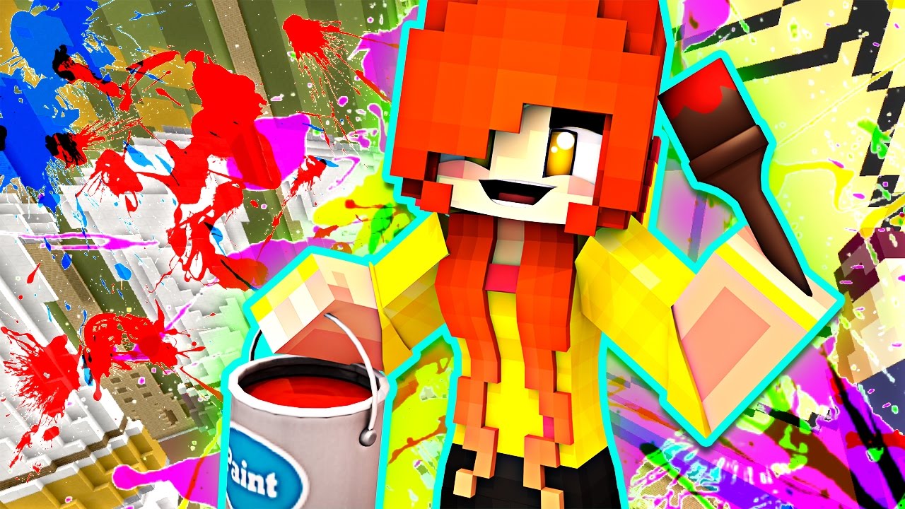 Big Headed Sphinx Has a Big Head - Minecraft Pixel Painters - DOLLASTIC PLAYS!