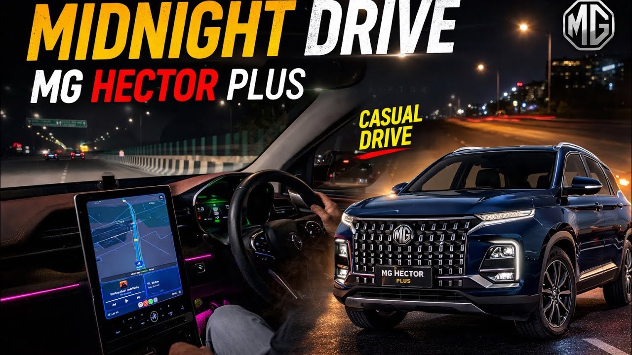 Midnight Drive in MG Hector Plus 😳 | Highway Cruise & Massive Screen