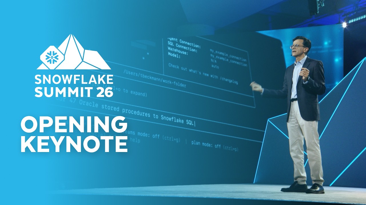 Открытие конференции Snowflake Summit 2026: основное выступление Шридхара Рамасвами и Даниэлы Амодеи