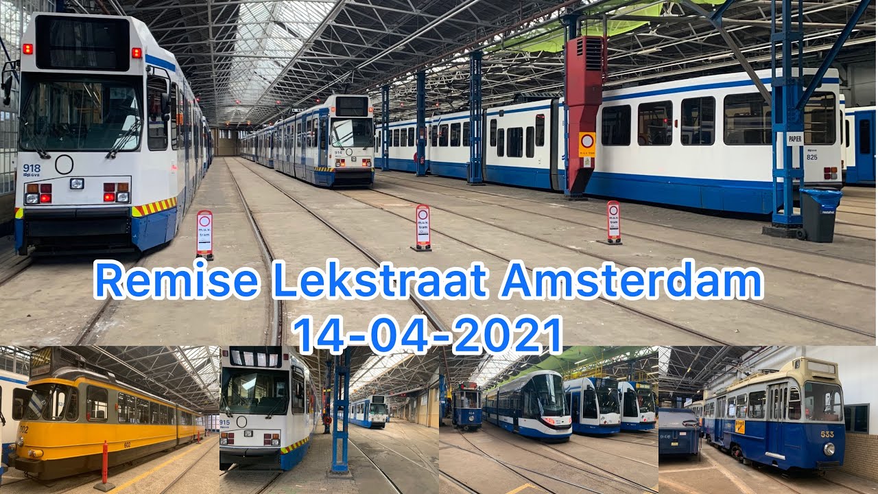Remise Lekstraat, trapkarren, museumtrams, combino’s en de nieuwe caf 15G trams