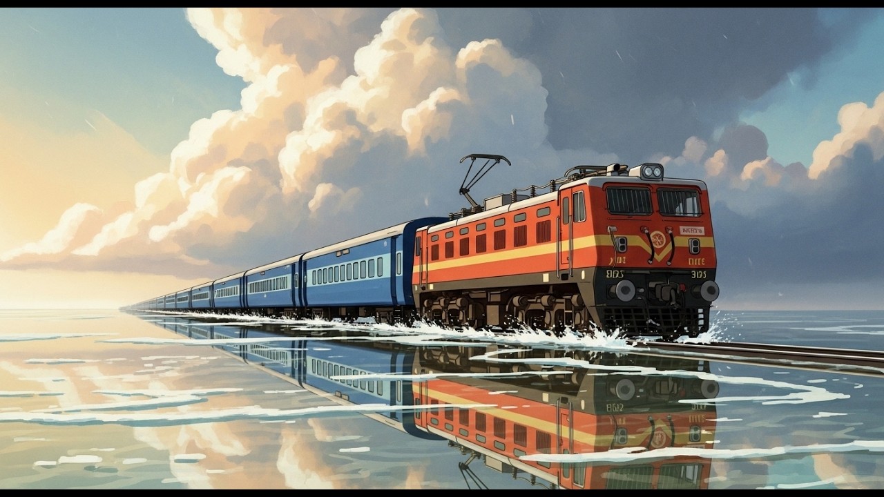 TRAIN JOURNEY NOSTALGIA.1990s TRAIN JOURNEY WITH FAMILYGHIBLI STYLED ANIMATION.