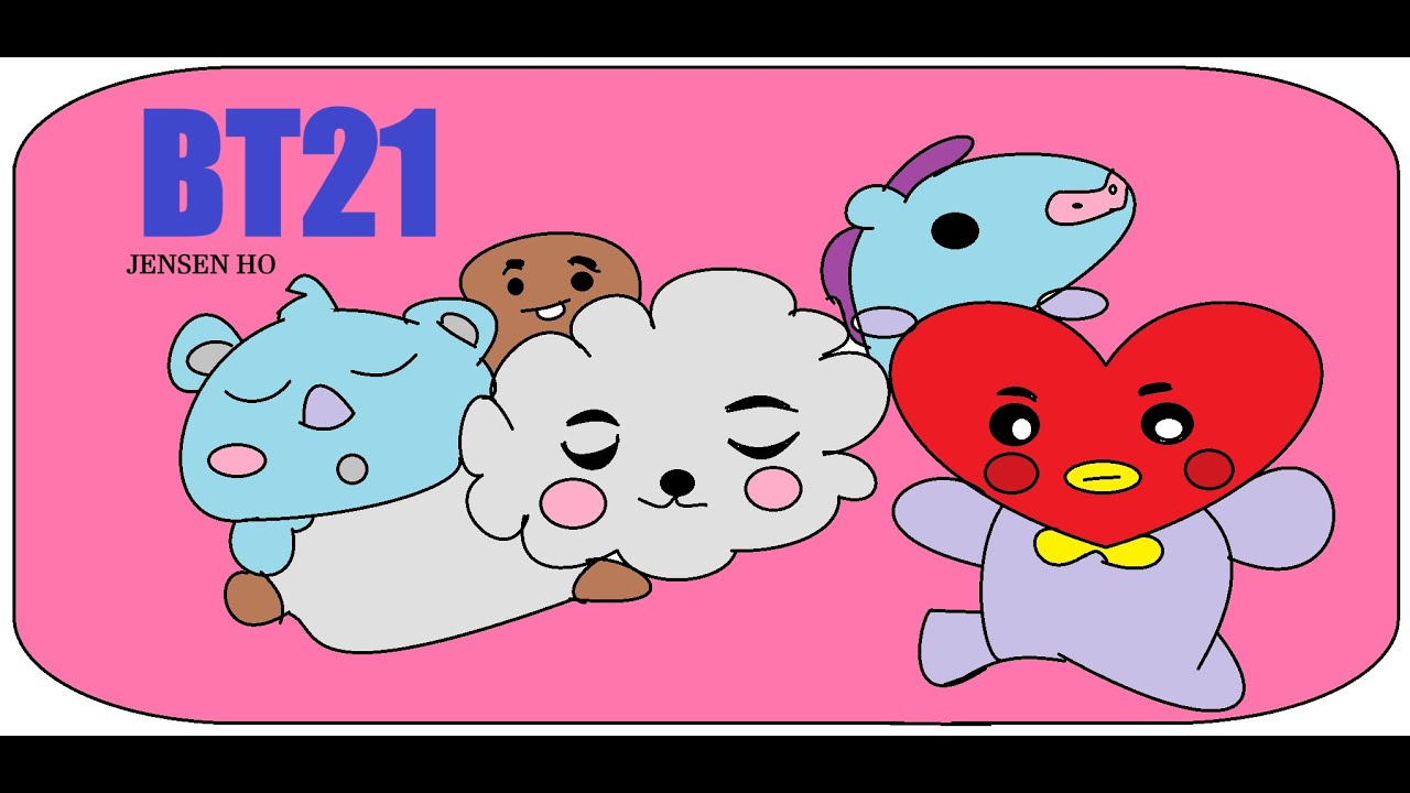 MS. PAINT: MEMBUAT GAMBAR KARTUN ANIMASI BT21 BTS