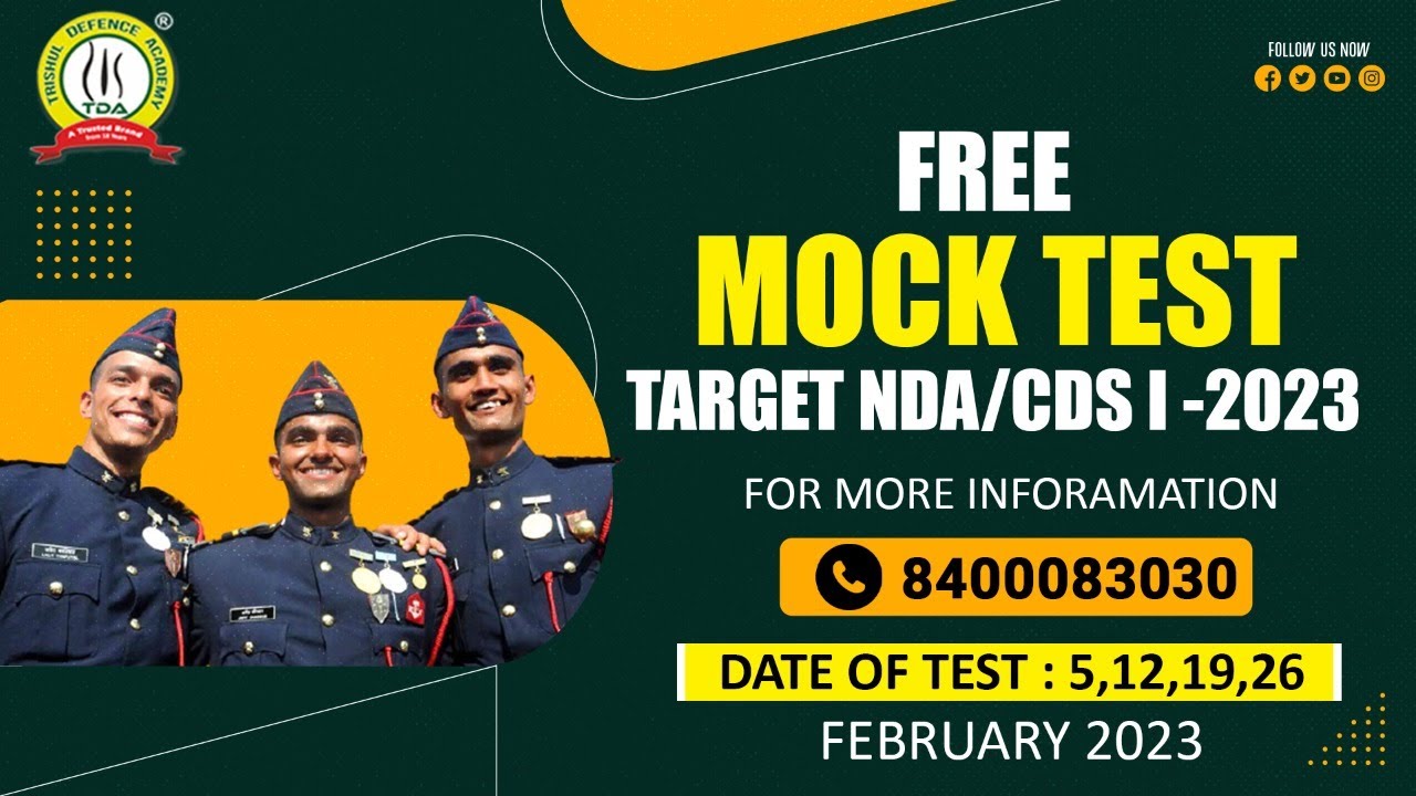 All India Free Mock Test for NDA Aspirants 2023 | Offline NDA 1 2023 Mock Test