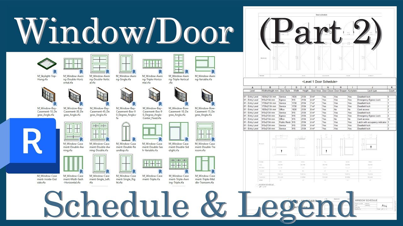 Window and door Schedule in Revit: Legend Creation & Quantity Takeoff (Part 2)