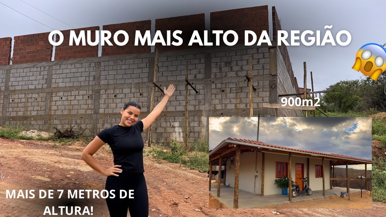 VOU MURAR MINHA CASA DA ROÇA - QUANTO GASTEI??? Mais de 900m quadrados e 7 metros de altura 🥹🙏🏻