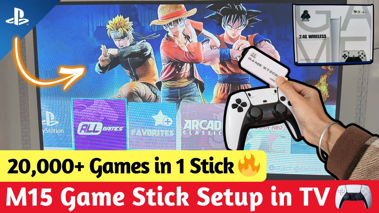 Retro M15 Gaming Stick Unboxing & Review 🎮 | PS5 Mini Console with 20,000+ Games