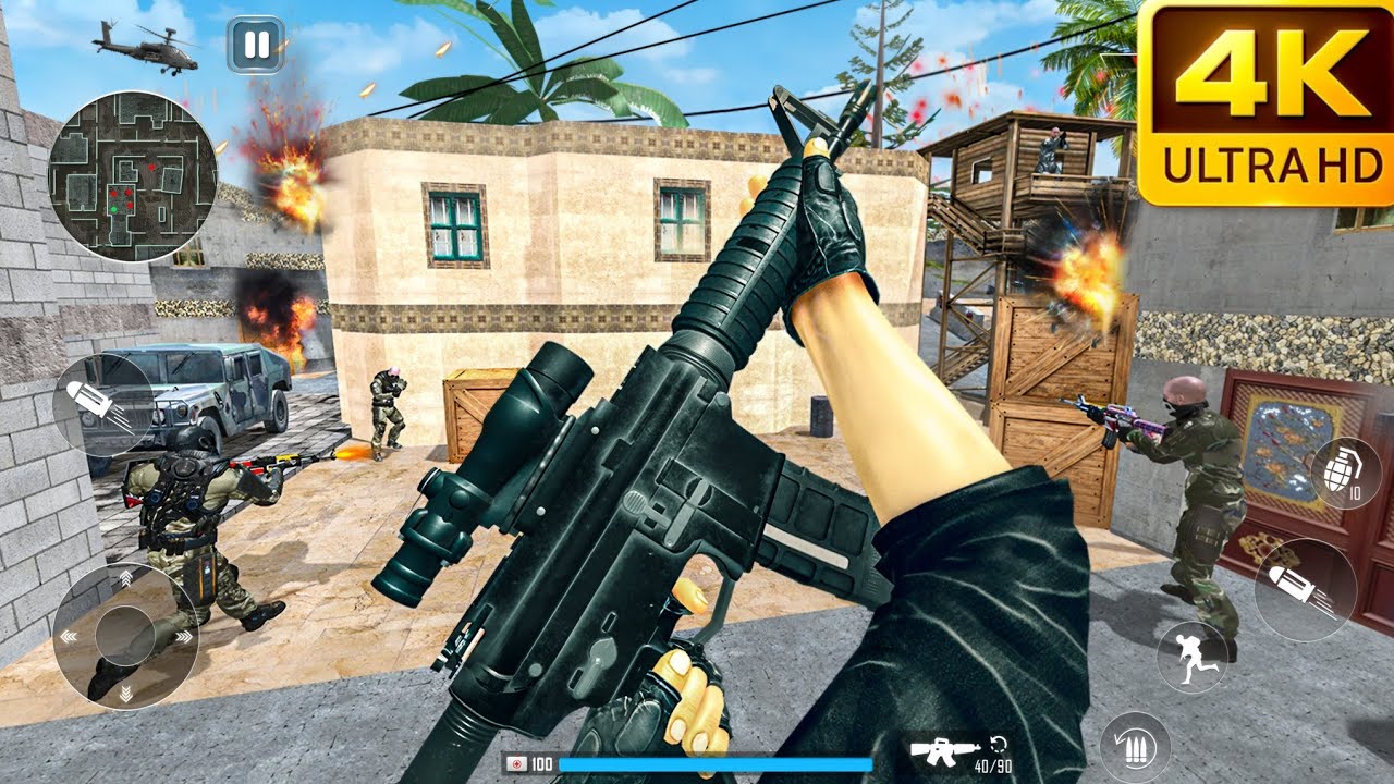 Gun Strike Offline Shooting 3D 🔥 Challenge Level 1–5 Full Gameplay