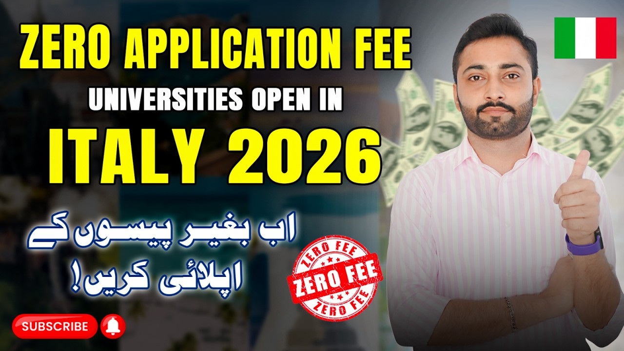 Zero Application Fee Universities to Study in Italy 2026 | Apply 100% FREE