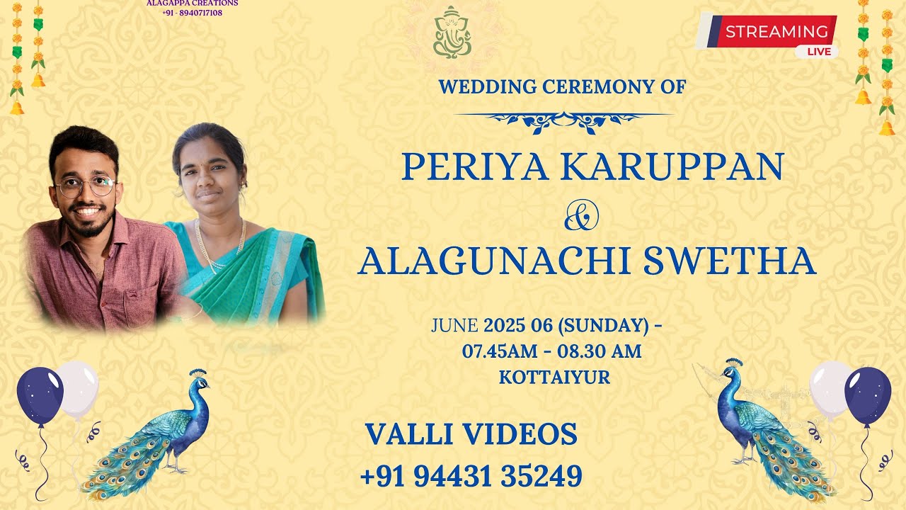 🔴 LIVE  :  PERIYAKARUPPAN & ALAGUNACHI SWETHA  |  VALLIVIDEOS |  08.06.2025 | Kottaiyur