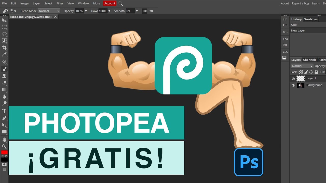 ¡ASOMBROSO! Clon GRATIS de Photoshop | Photopea
