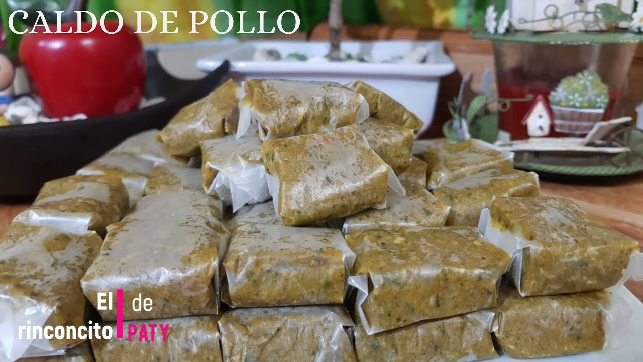 Cubitos de caldo de pollo, hechos en casa  natural y sin conservadores