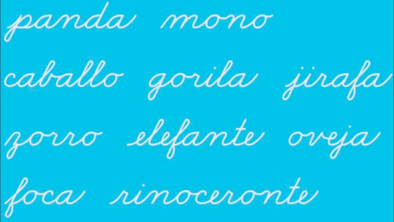 Cursive Spanish Words /Cursivo Palabras Español