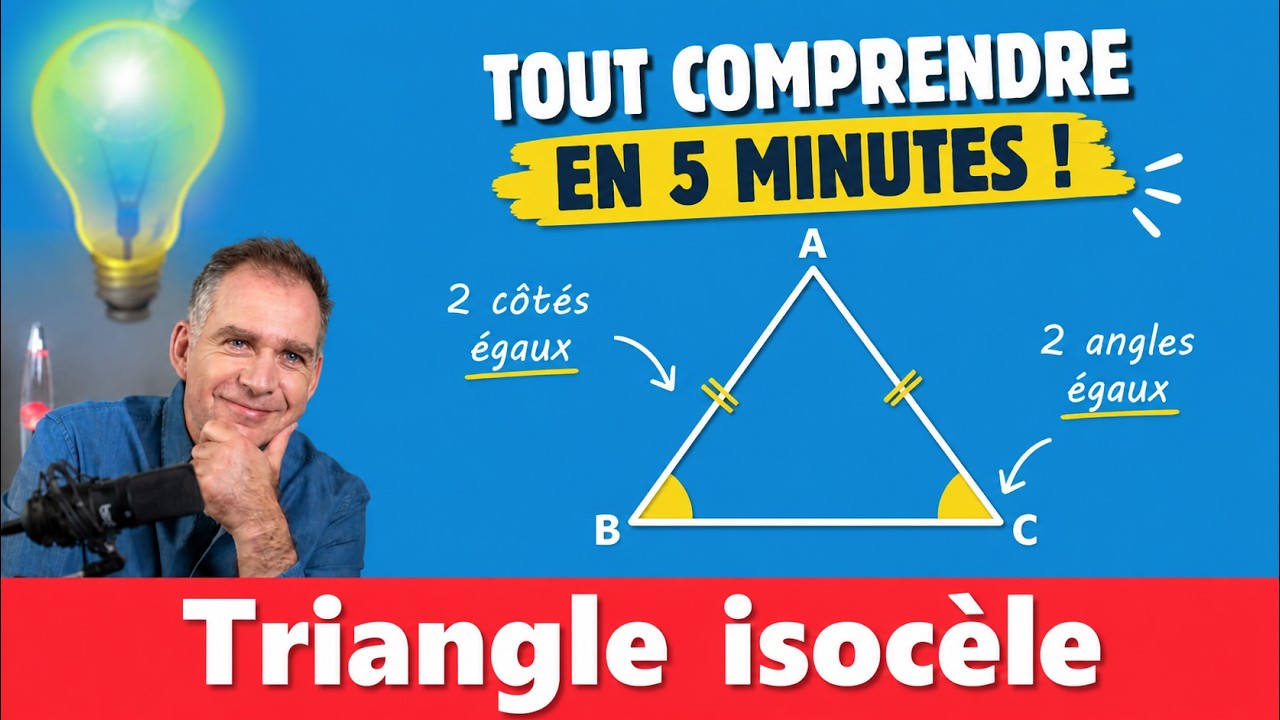 triangle isocèle • Définition & Propriétés • axe de symétrie • angle • cours sixième 6ème