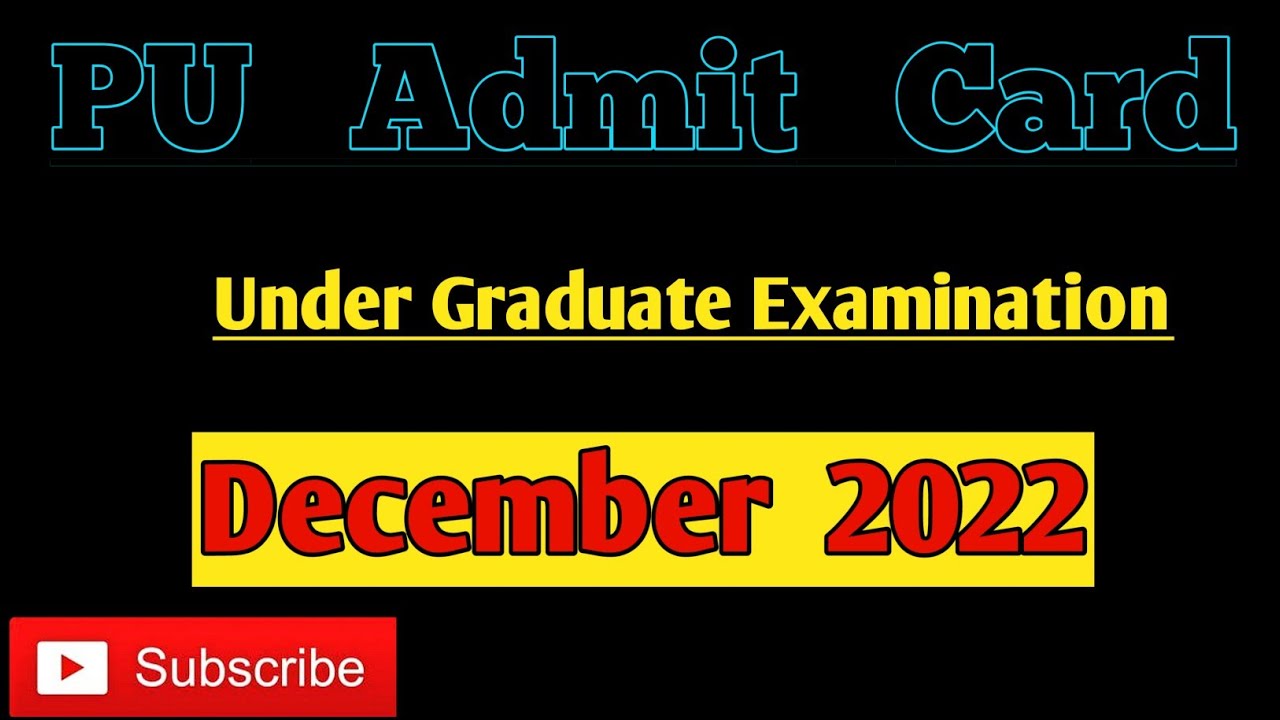 #PU# Admit Card#december 2022# How to download#Full Detail