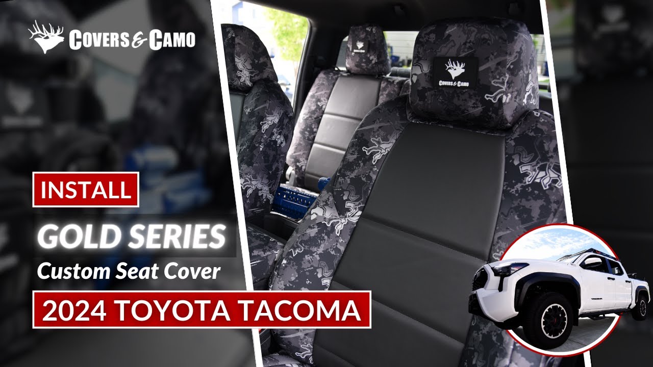 2024 Toyota Tacoma Seat Cover Installation | Gold Series | True Timber Urban Camo | Covers & Camo