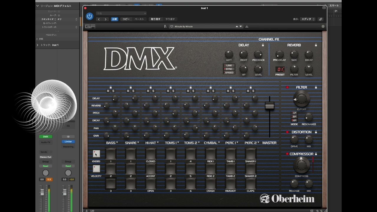 #GForce Software Oberheim DMX Factory DR Kit  walkthrough no talking